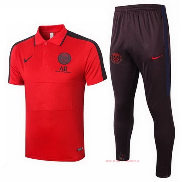 Maillot Om Pas Cher Nike Ensemble Complet Polo Paris Saint Germain 2020 2021 Rouge Noir